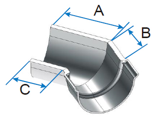 Deep Beaded Half Round Gutter 135 Degree External Bend