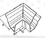 Moulded No46 Ogee Gutter 90 Degree External Bend