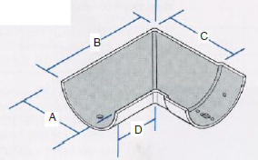 90 Degree External Left Hand Bend