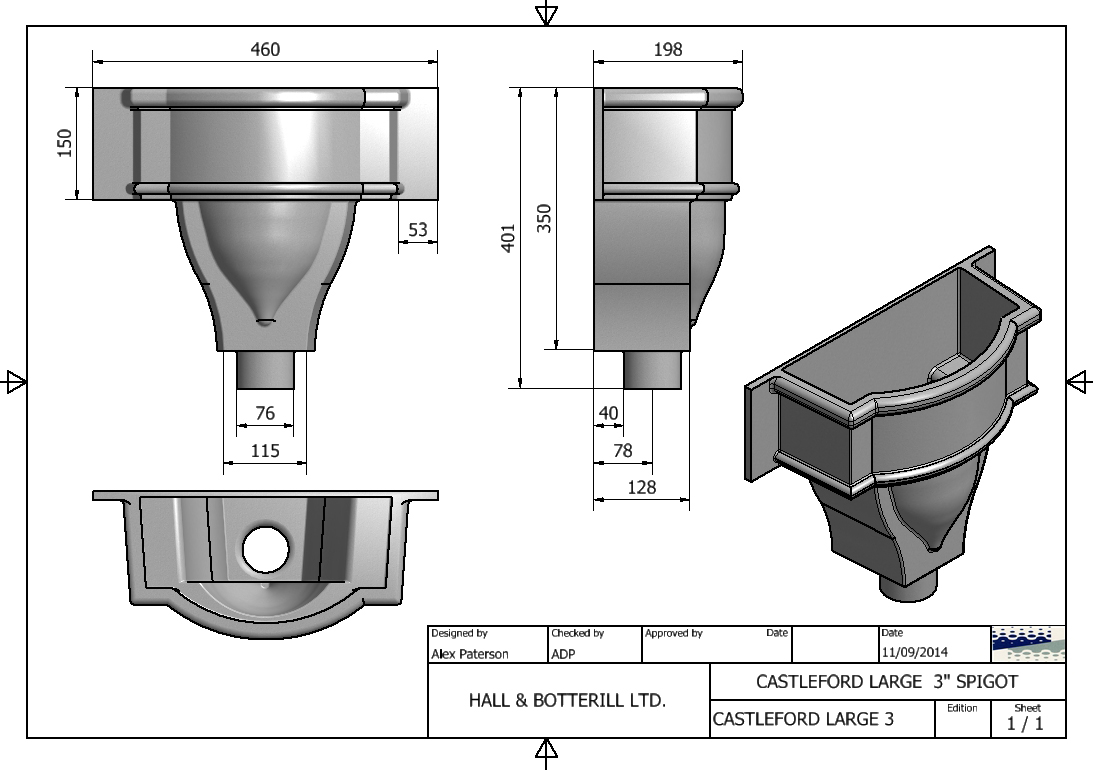 Castleford Large 3"