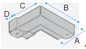 Victorian Ogee Gutter 90 Degree Internal Bend