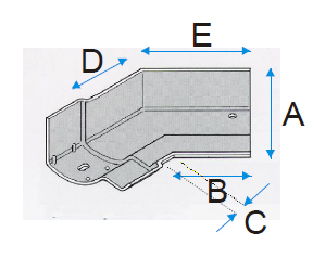 Victorian Ogee Gutter 135 Degree Internal Bend