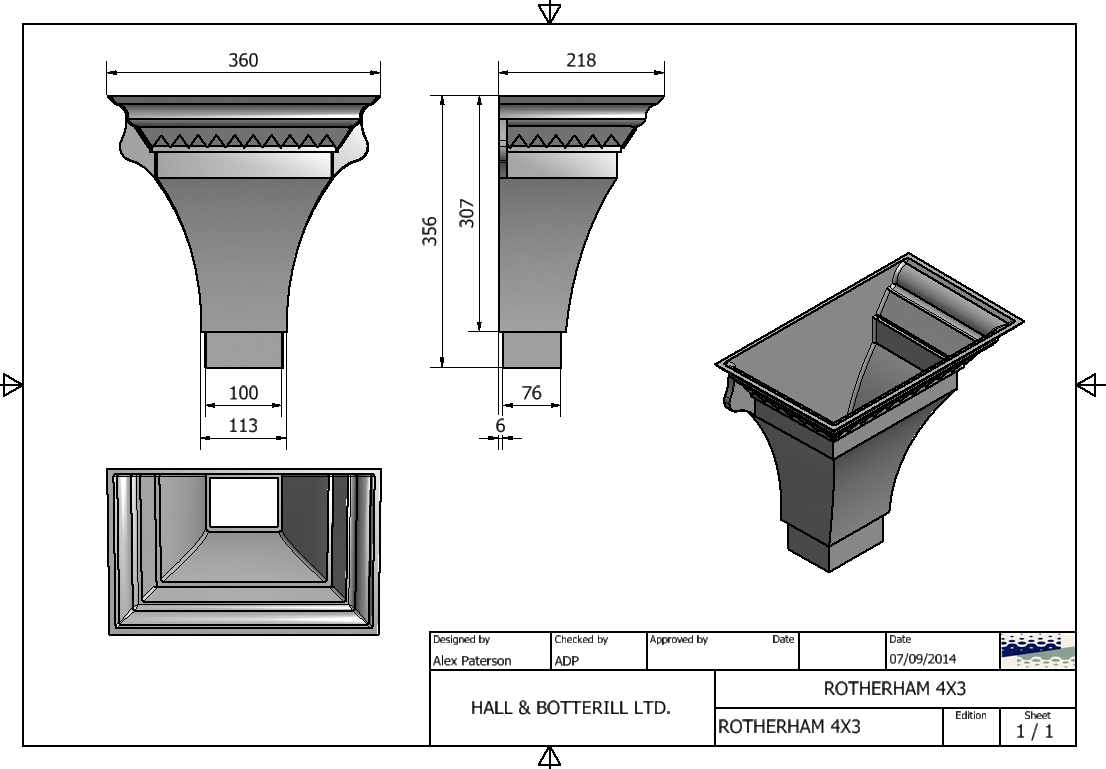 The Rotherham Hopper Head