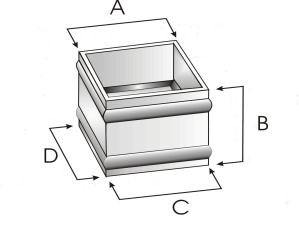 Specialist Square Pipe Sockets For Offset Regency Style