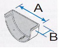 Deep Beaded Half Round Gutter Stop End External