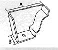 Moulded No46 Ogee Gutter Stop End Internal