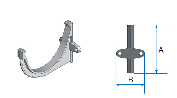 Deep Beaded Half Round Gutter Bracket