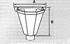 Hopper Head Outlet 2½" & 3"