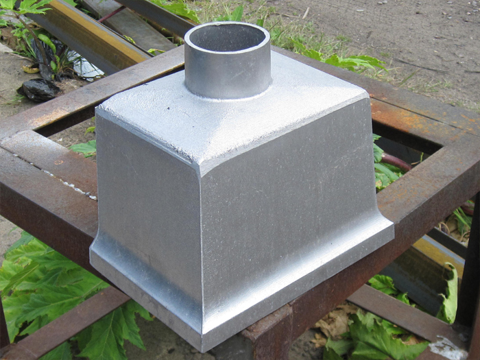 Marine grade rainwater hopper kept outdoors for 4.5 years